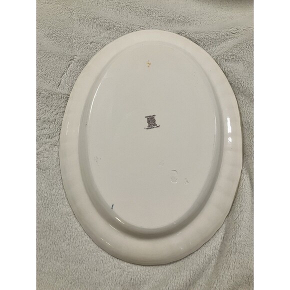 Copeland Spode England Wicker Lane 15” Oval Serving Platter Floral Cottage Core - Picture 6 of 8
